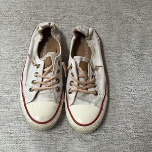 Converse Beige and Red Casual Sneakers